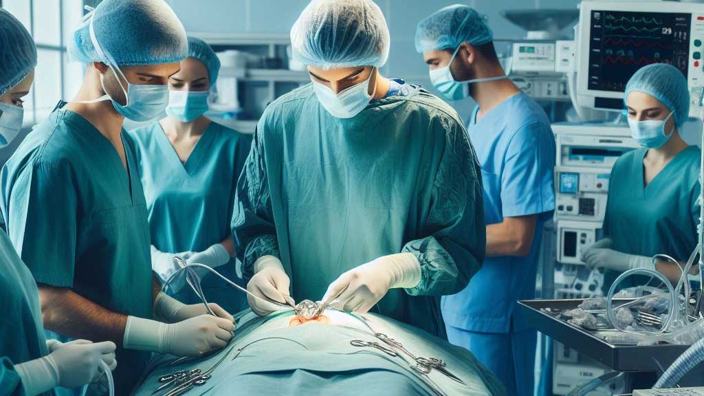 Lekarz przeprowadza aborcję chirurgczną